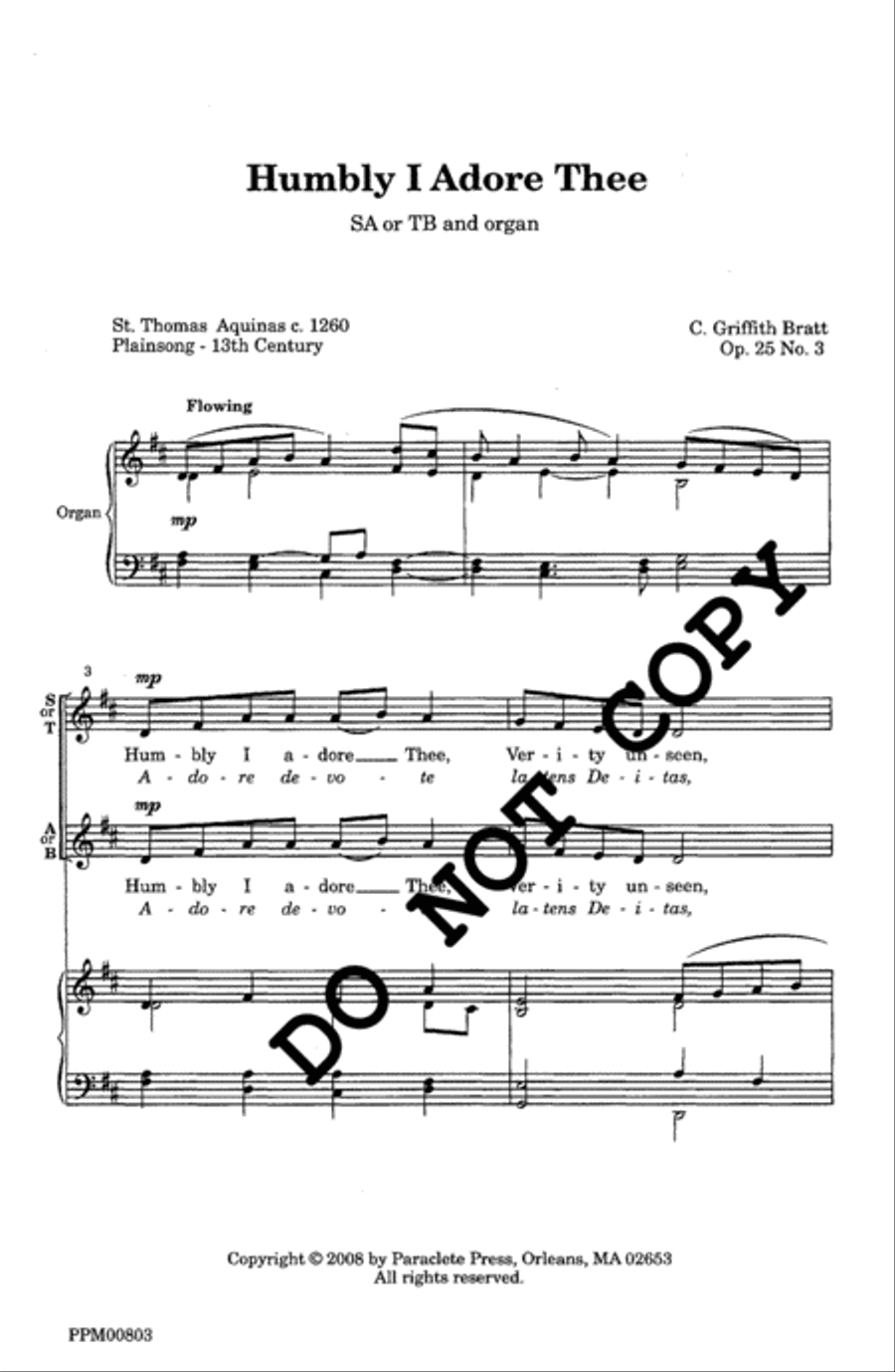 Humbly I Adore Thee/Adoro Devote TB scores gallery preview page 2