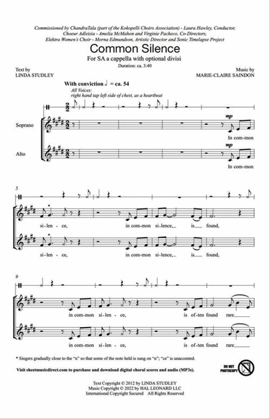 Common Silence SA scores gallery preview page 4