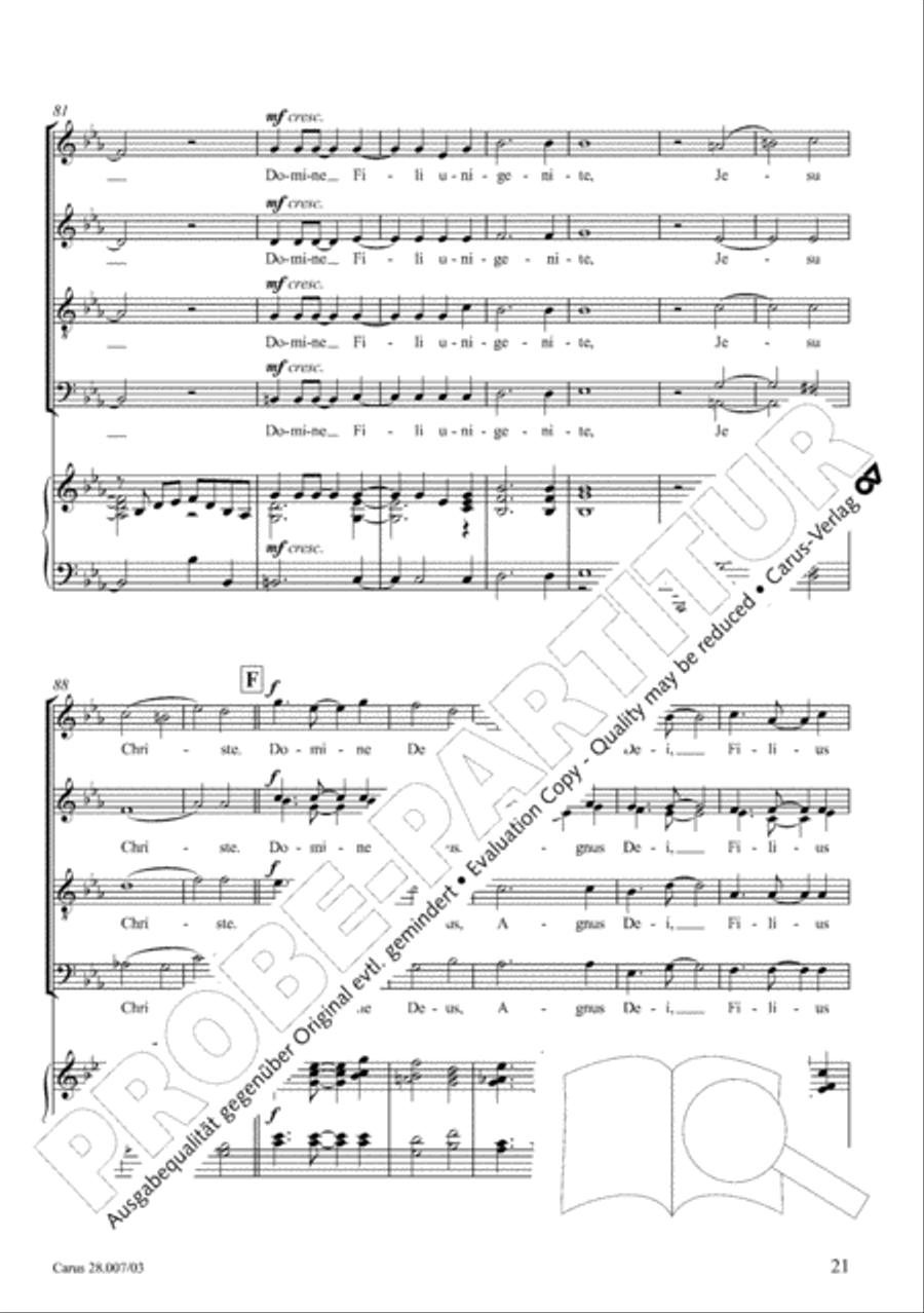 Missa latina 4-Part scores gallery preview page 22