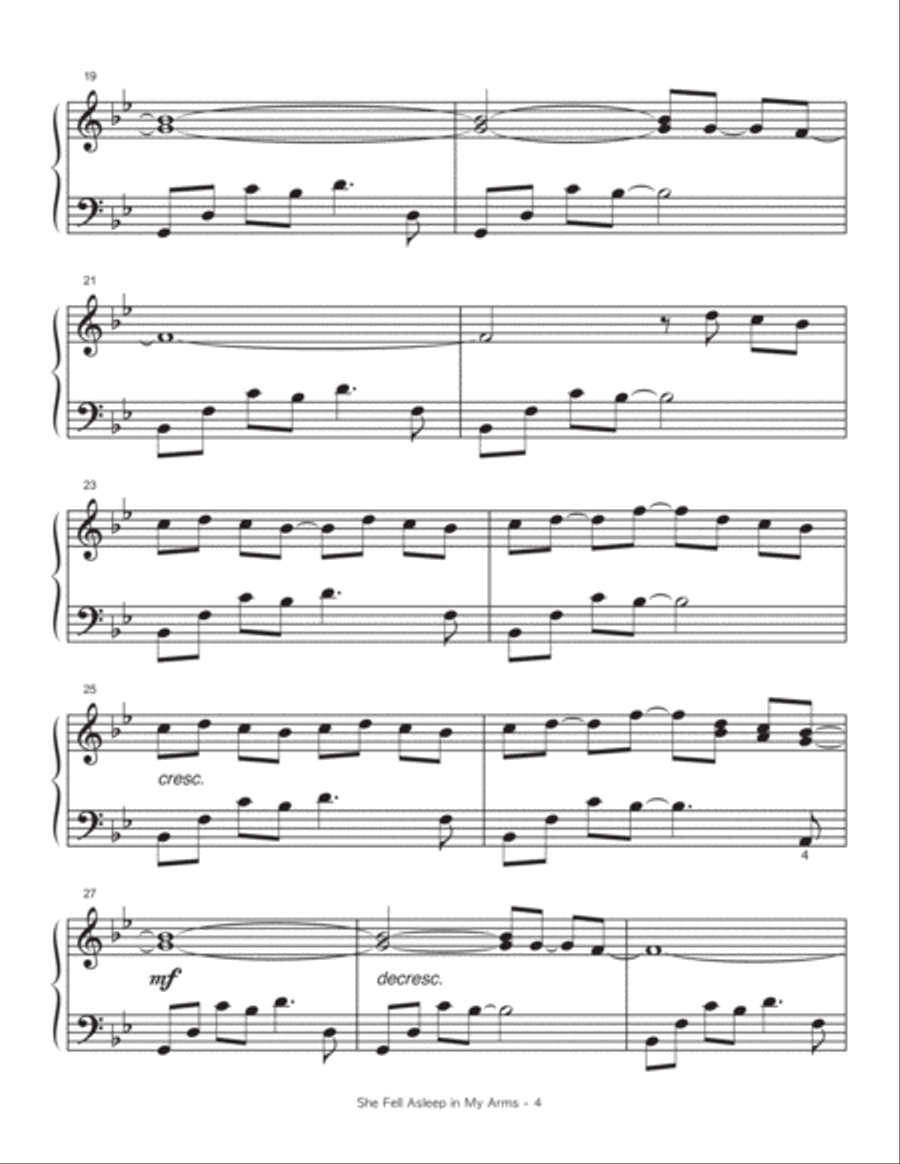 She Fell Asleep in My Arms • John D. Wattson Series Piano Method scores gallery preview page 4