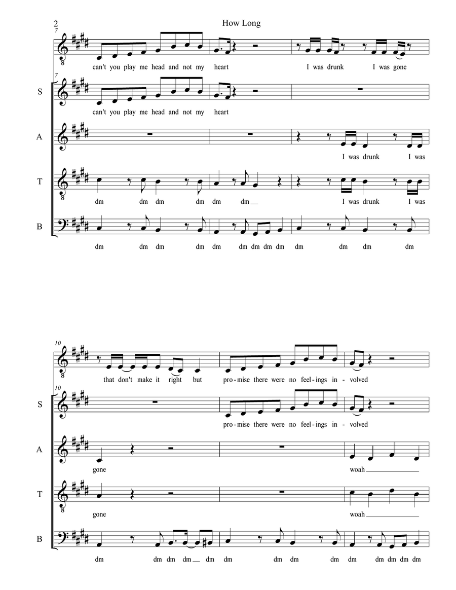 How Long 4-Part scores gallery preview page 2