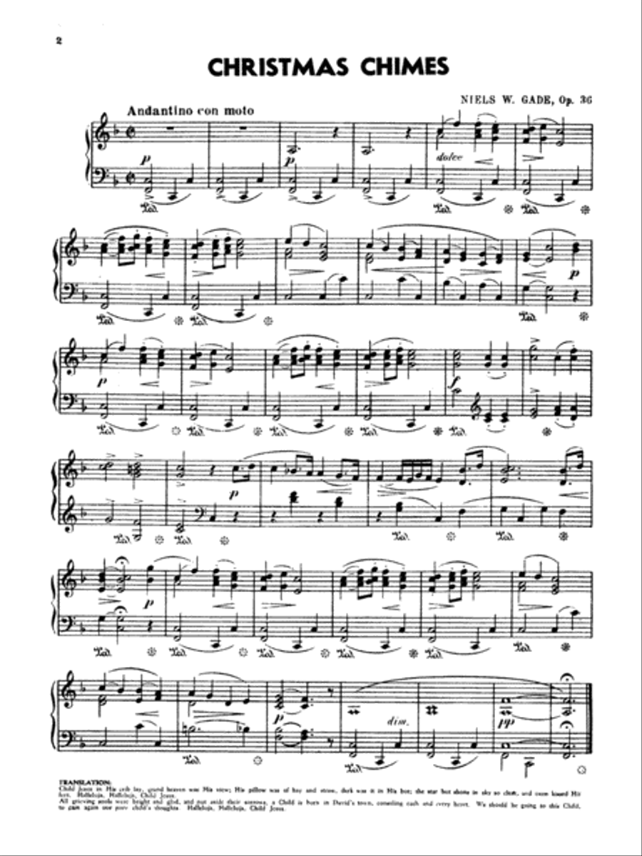 Gade: Children's Christmas Eve Piano Solo scores gallery preview page 1