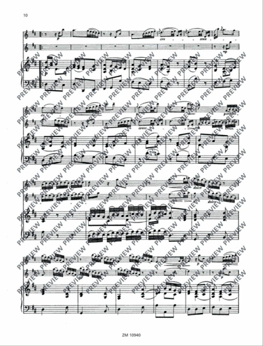 Sonata D major Sonata D major Flute Duet scores gallery preview page 11