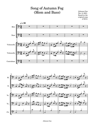 Song of the Autumn Fog (Men/Bass/Cello)
