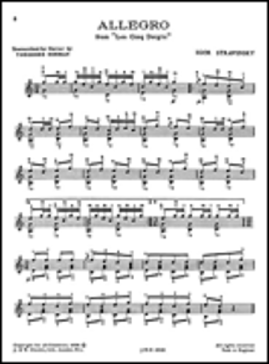 Igor Stravinsky: Allegro From Les Cinq Doigts for Guitar