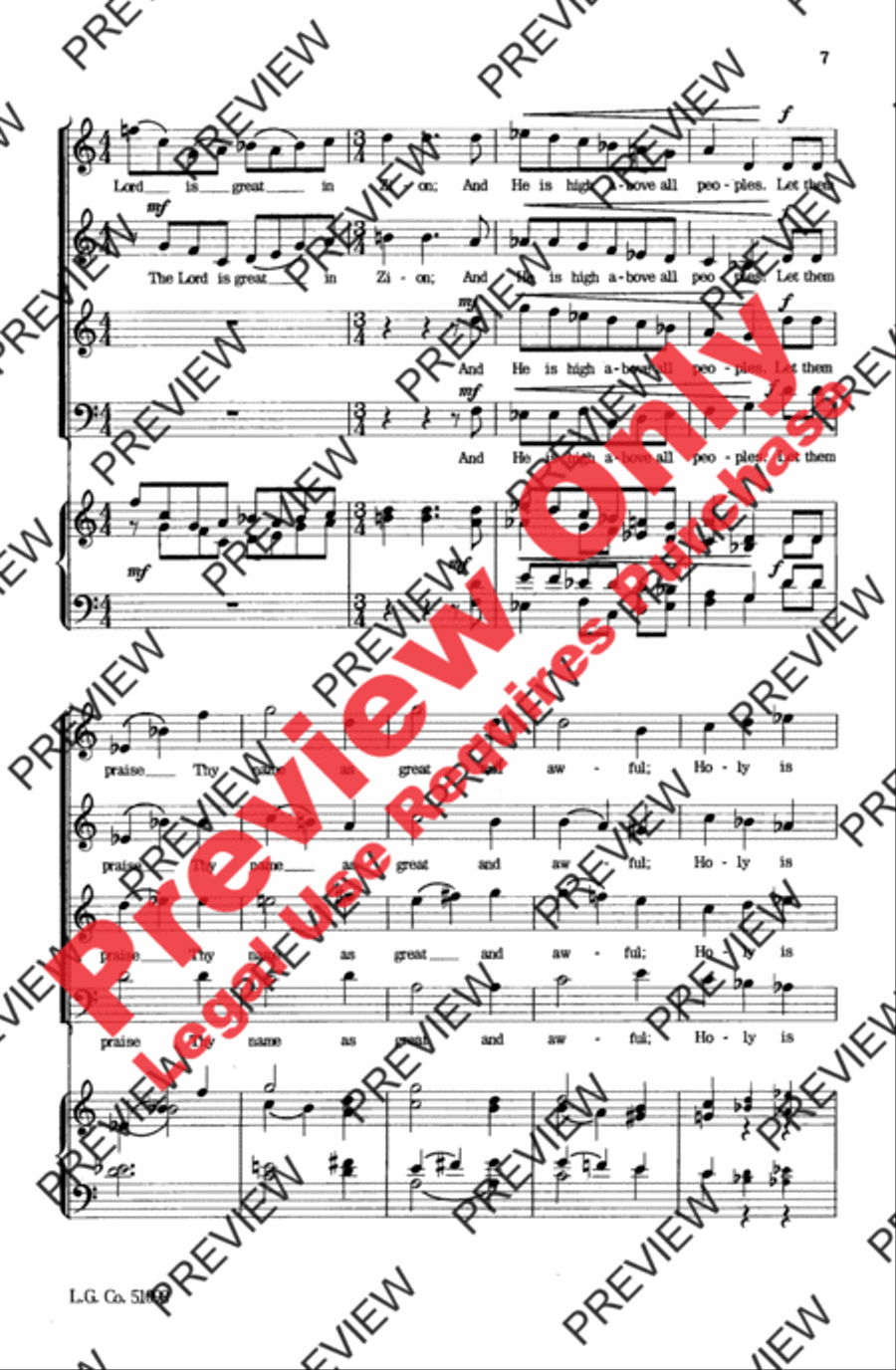 Two Psalm Motets 4-Part scores gallery preview page 7