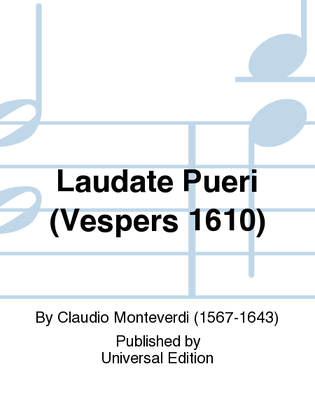 Laudate Pueri (Vespers 1610)