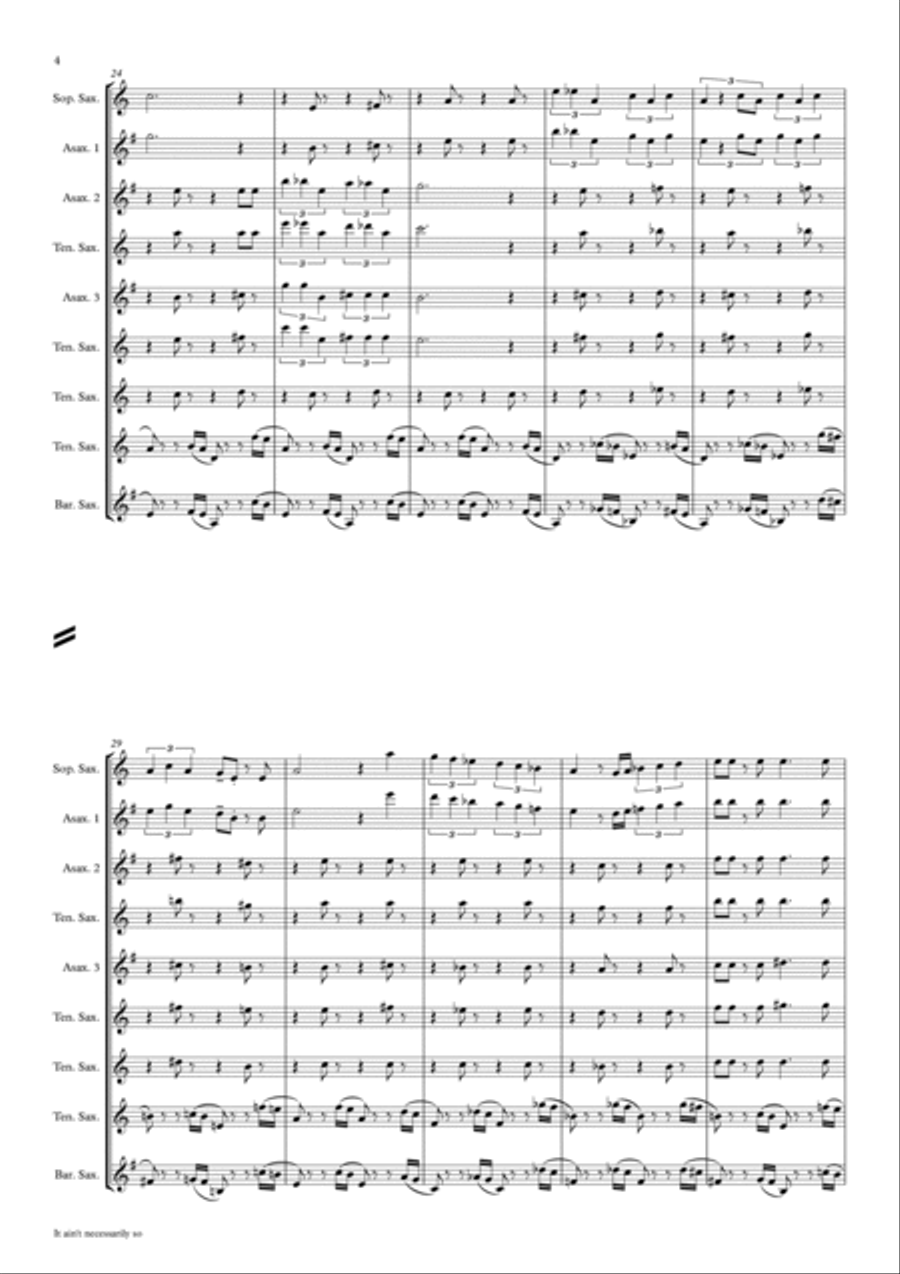It Ain't Necessarily So from PORGY AND BESS Woodwind Quintet scores gallery preview page 4