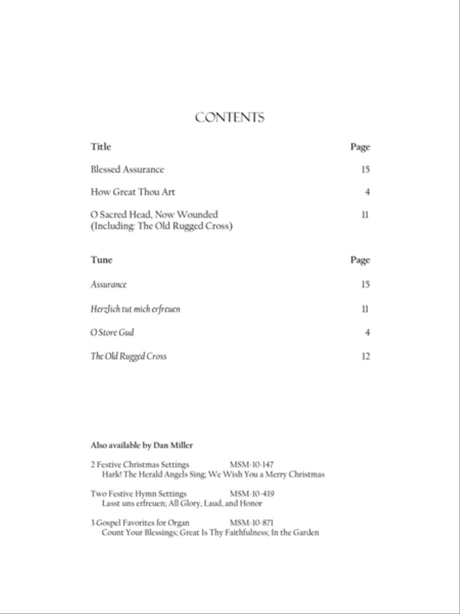 How Great Thou Art Three Hymns for Organ Organ Solo scores gallery preview page 2