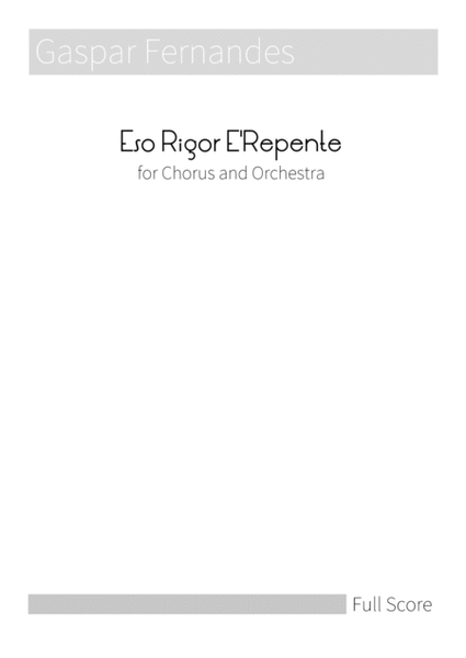 Fernandes: Eso Rigor E'Repente for Chorus (optional) and Orchestra (Parts) image number null