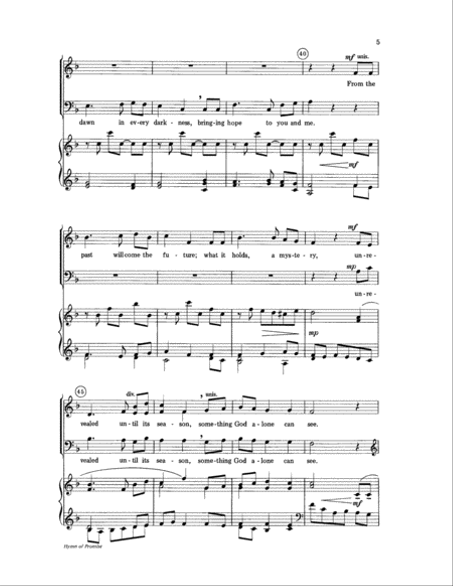 Hymn of Promise Hymn of Promise Choir scores gallery preview page 5