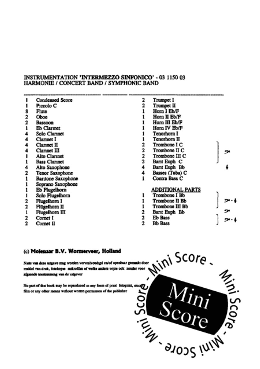 Intermezzo Sinfonico Concert Band scores gallery preview page 4