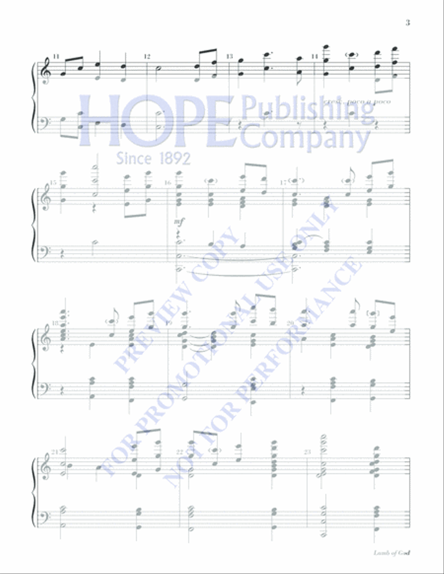 Lamb of God Lamb of God 5-Octaves scores gallery preview page 3