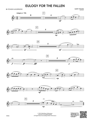 Eulogy for the Fallen: B-flat Tenor Saxophone