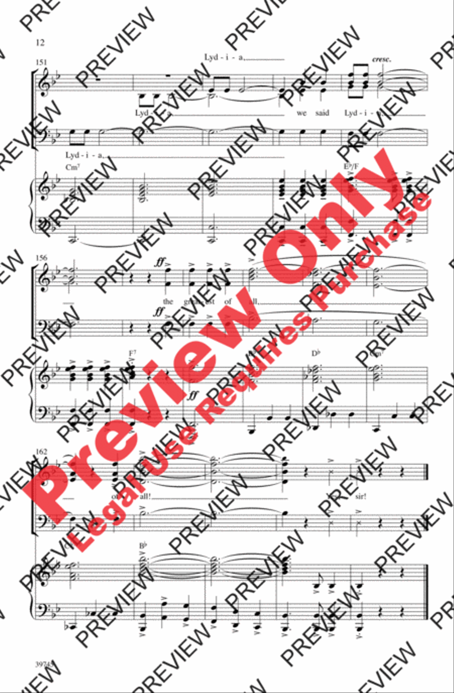 Lydia, the Tattooed Lady Lydia, the Tattooed Lady 3-Part scores gallery preview page 12
