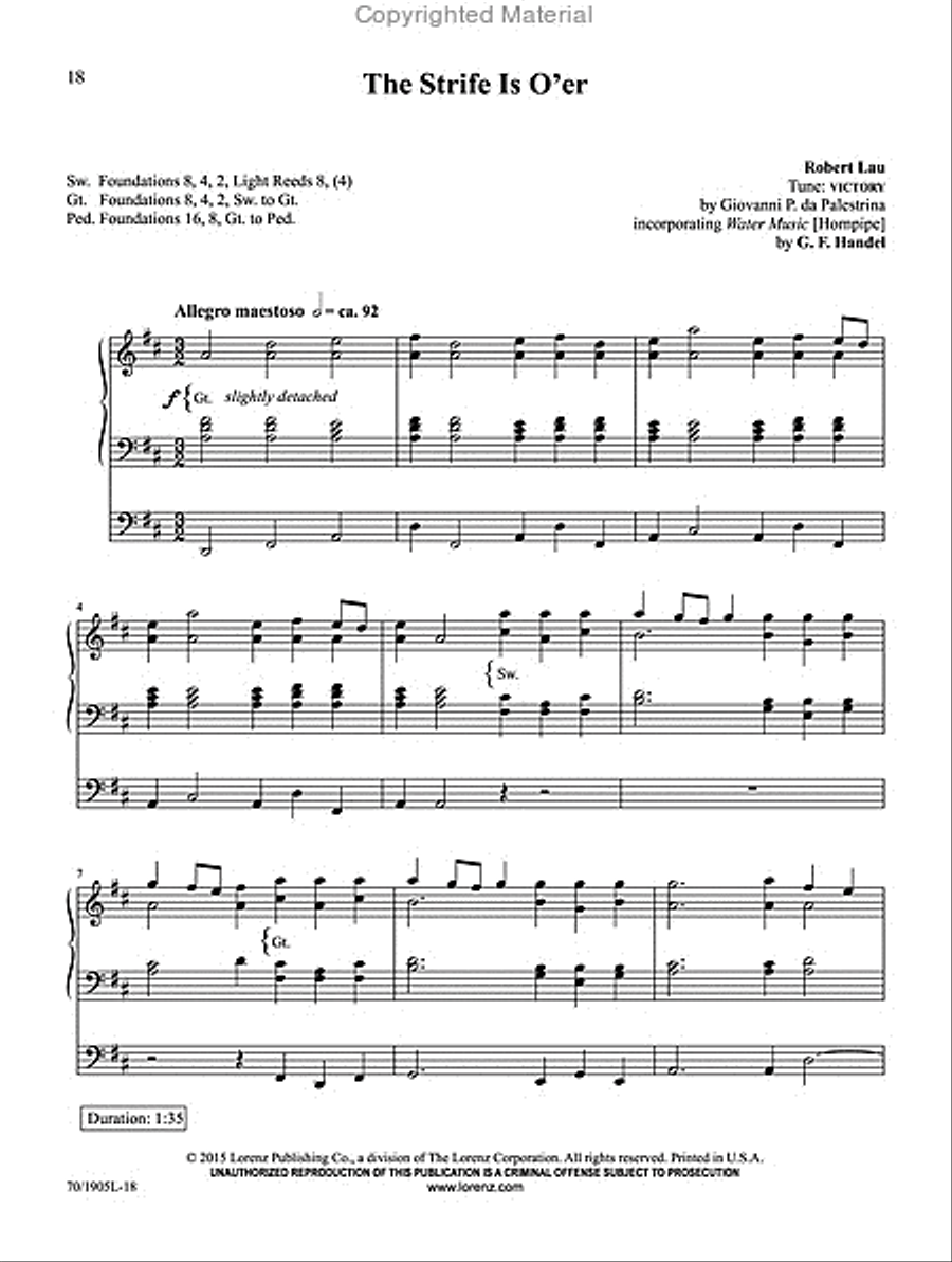 Symphonic Hymns for Organ Organ Solo scores gallery preview page 8