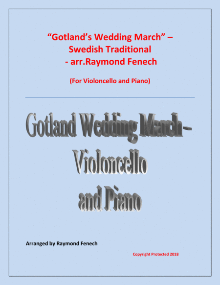 Gotland's Wedding March - Traditional - Violoncello and Piano image number null