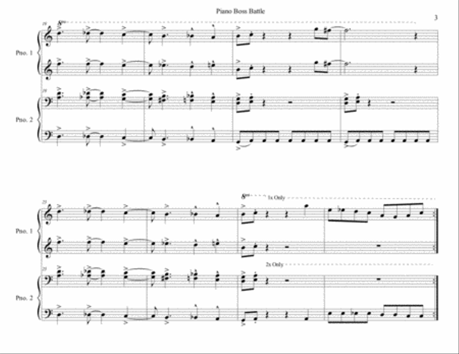Piano Boss Battle Piano scores gallery preview page 3