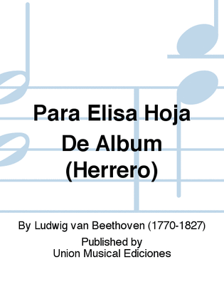 Para Elisa Hoja De Album (Herrero)