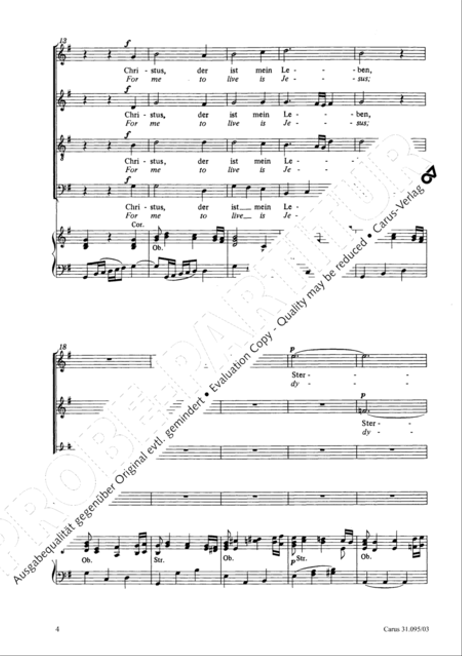 For me to live is Jesus (Christus, der ist mein Leben) STB scores gallery preview page 5