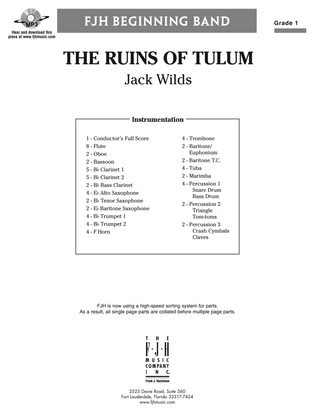 Book cover for The Ruins of Tulum: Score