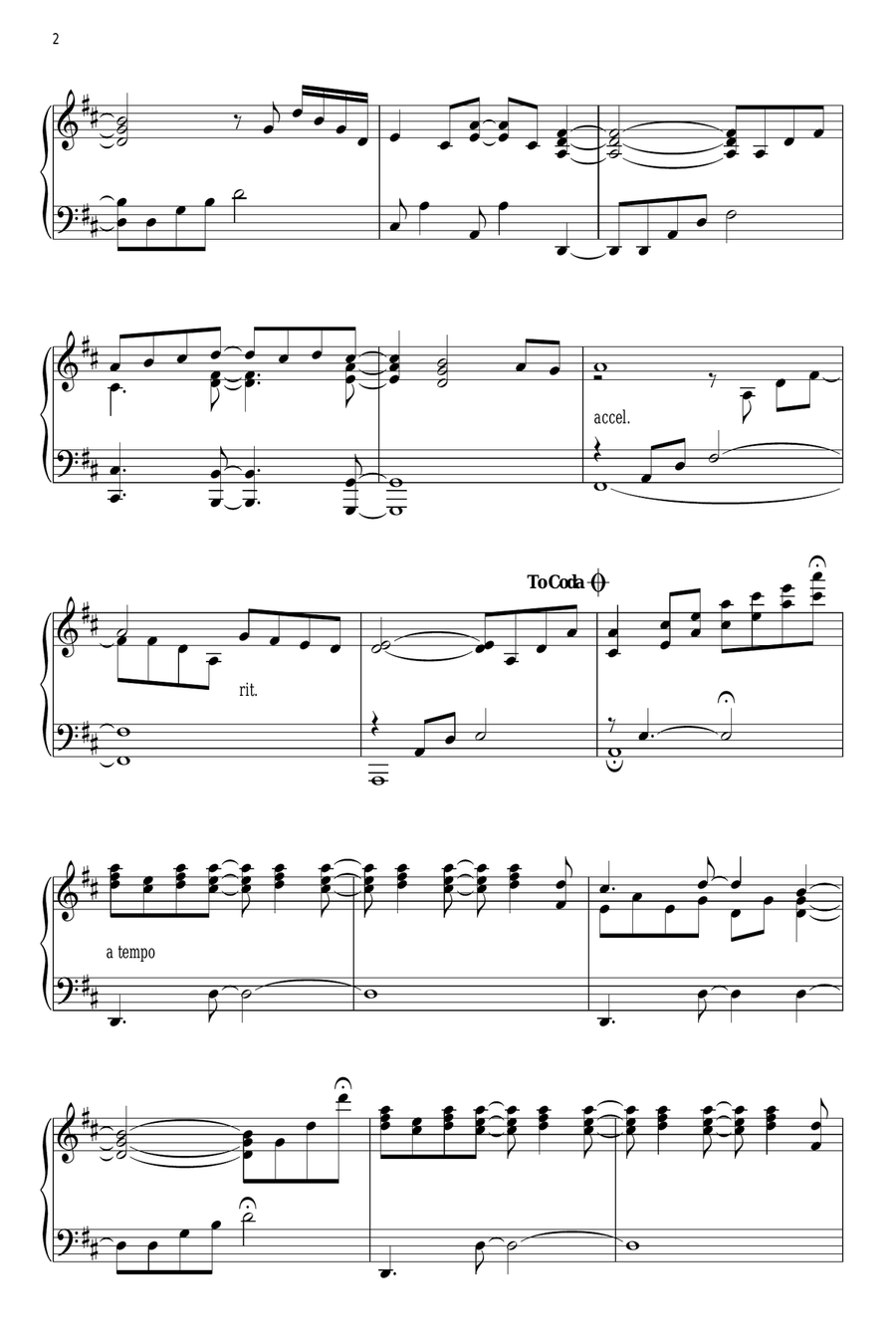 Jessica's Theme (Breaking In The Colt) (from The Man From Snowy River) Piano Solo scores gallery preview page 2