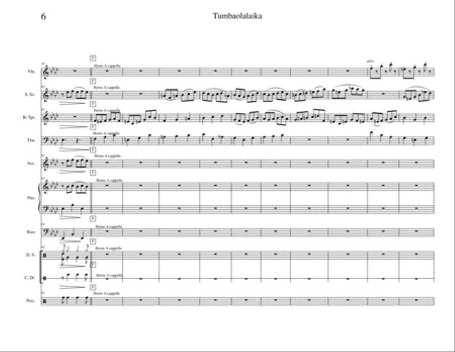 Tumbaolalaika Large Ensemble scores gallery preview page 6