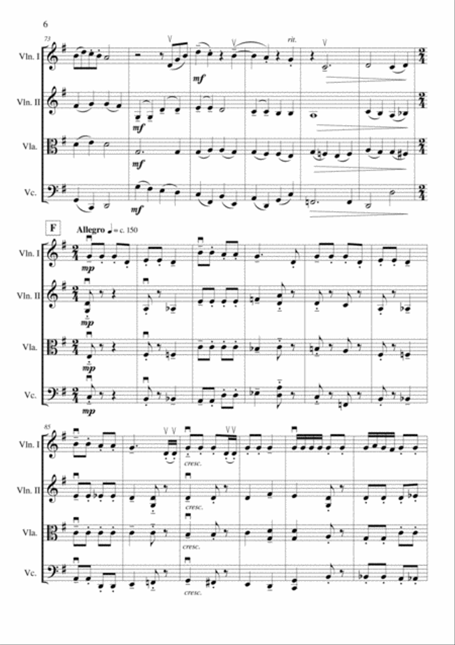 Old MacDonald had a Farm String Quartet scores gallery preview page 6