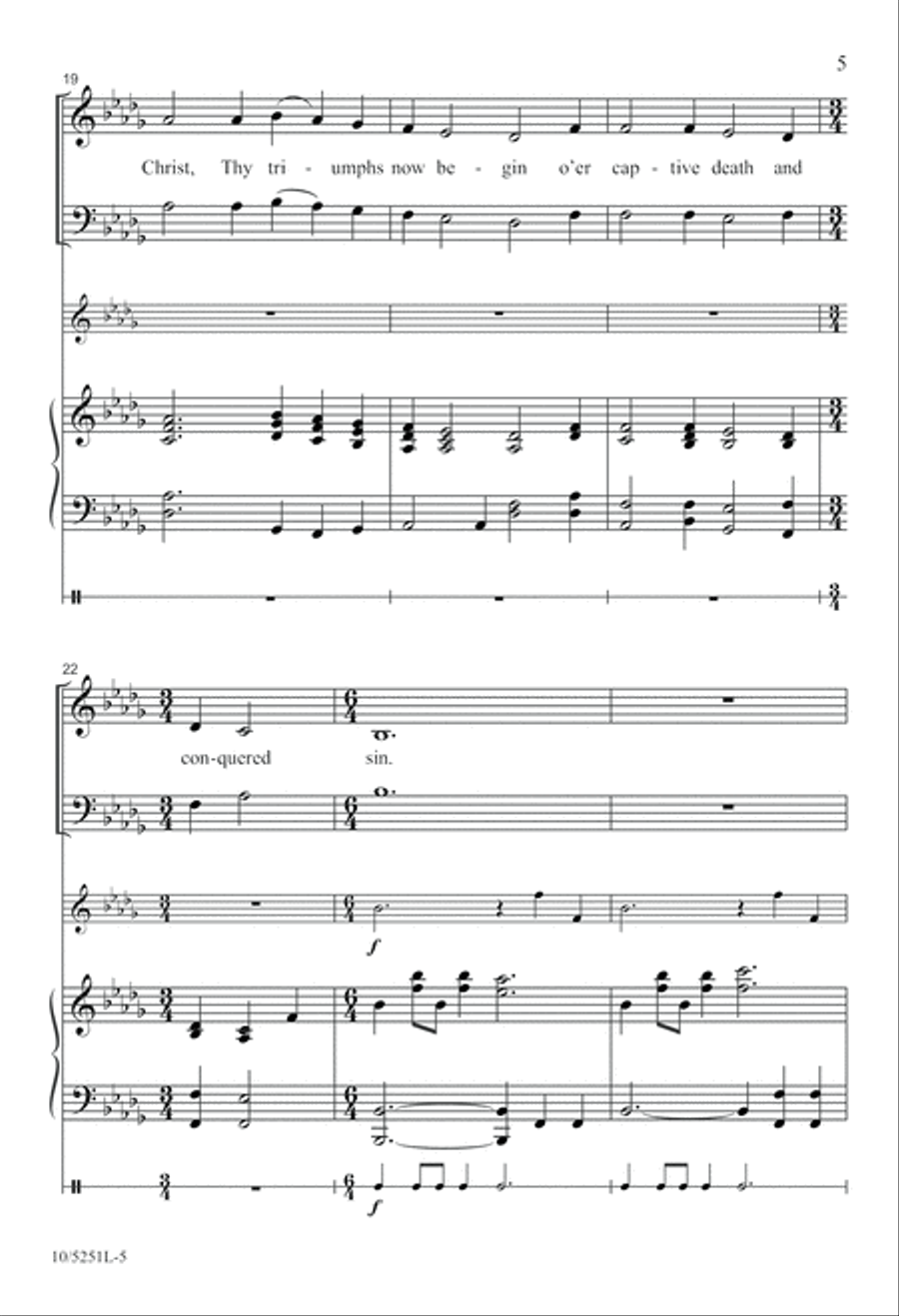 Hosanna, Ride On in Majesty! 4-Part scores gallery preview page 5