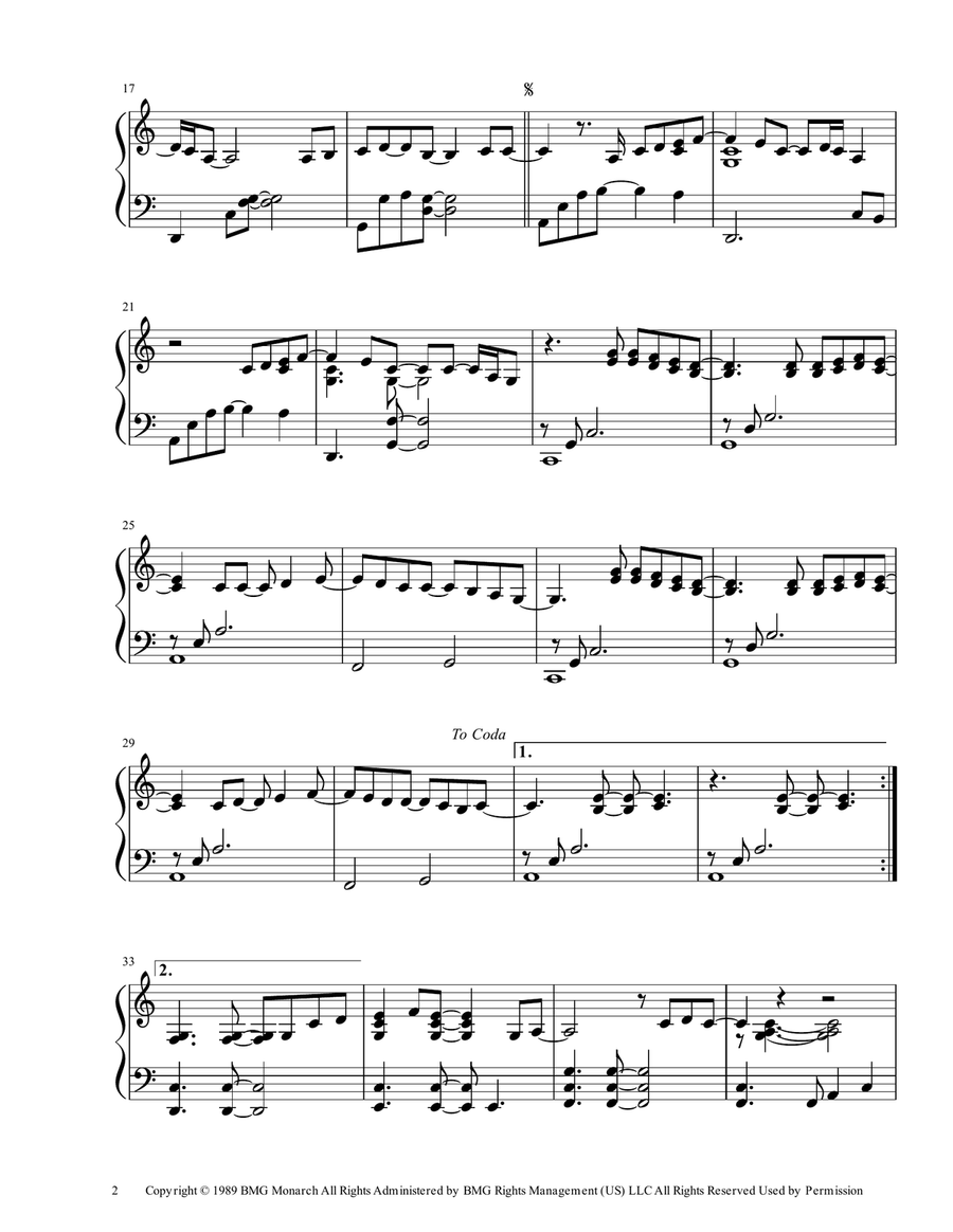 Right Here Waiting Harp scores gallery preview page 2