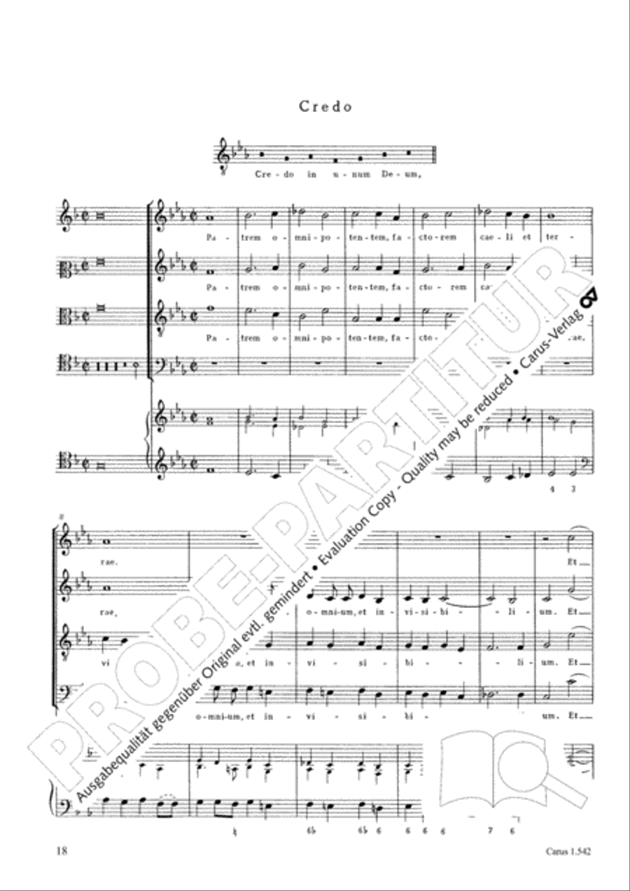 Messa a quattro voci da cappella 4-Part scores gallery preview page 19