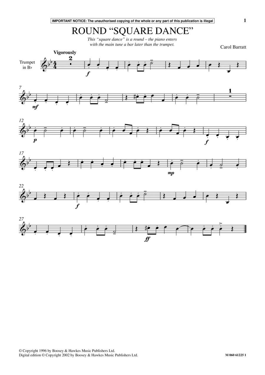 Round Square Dance Round Square Dance School and Community scores gallery preview page 1