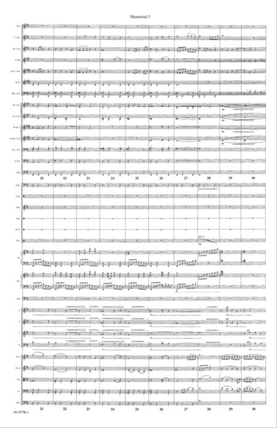 Memorial - Orchestral Full Score and Parts Full Orchestra scores gallery preview page 4