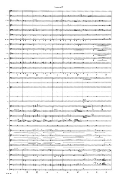 Memorial - Orchestral Full Score and Parts