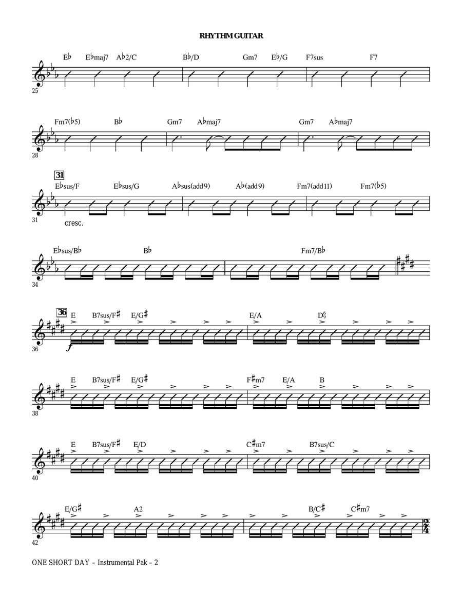 One Short Day - Rhythm One Short Day - Rhythm Choir scores gallery preview page 2