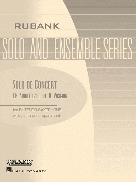 Solo De Concert - B Flat Tenor Saxophone Solos With Piano