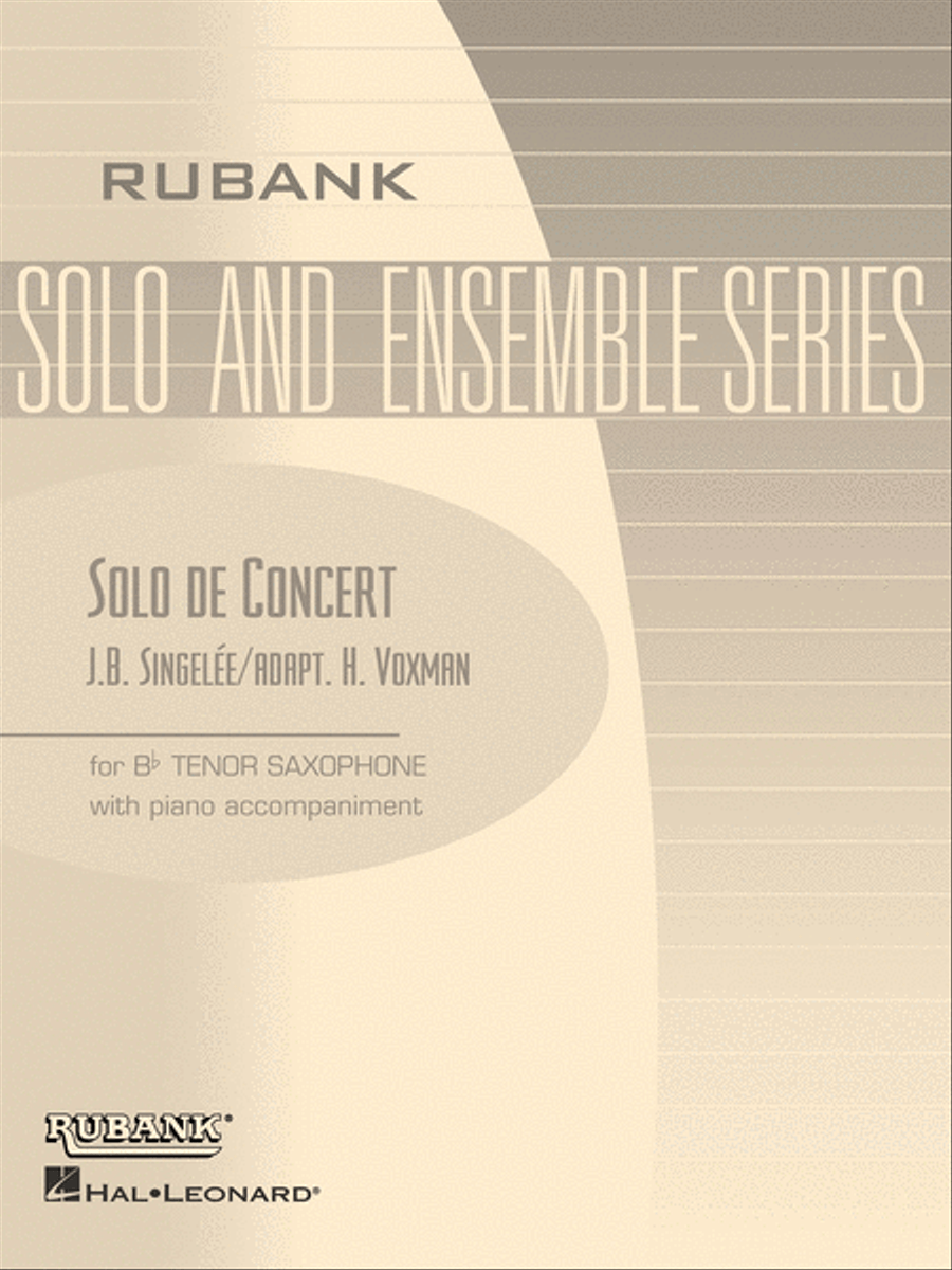 Solo de Concert, Op. 83 Tenor Saxophone scores gallery preview page 1