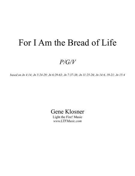 For I Am the Bread of Life [P/G/V]