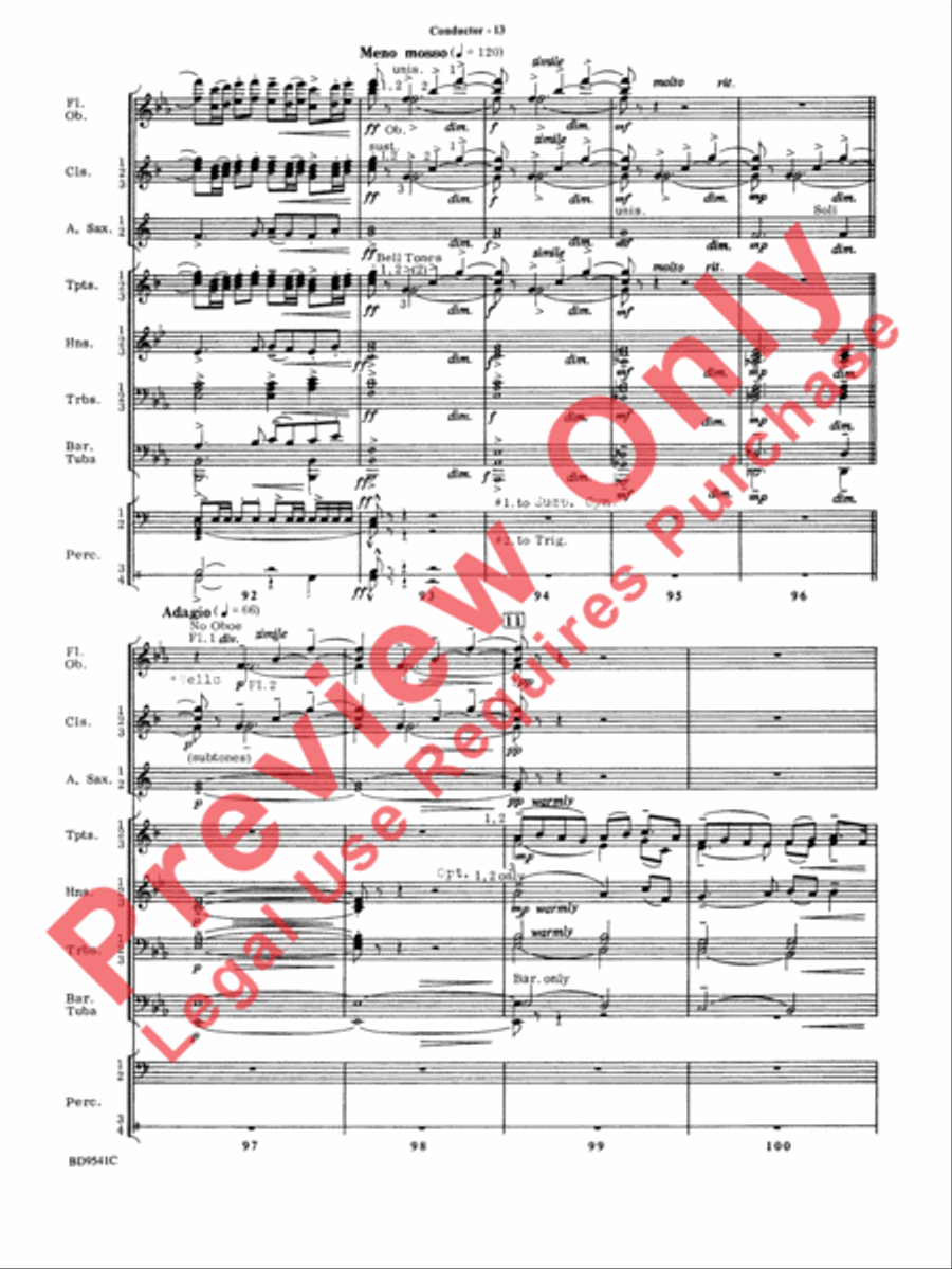 Alvamar Overture Concert Band scores gallery preview page 15