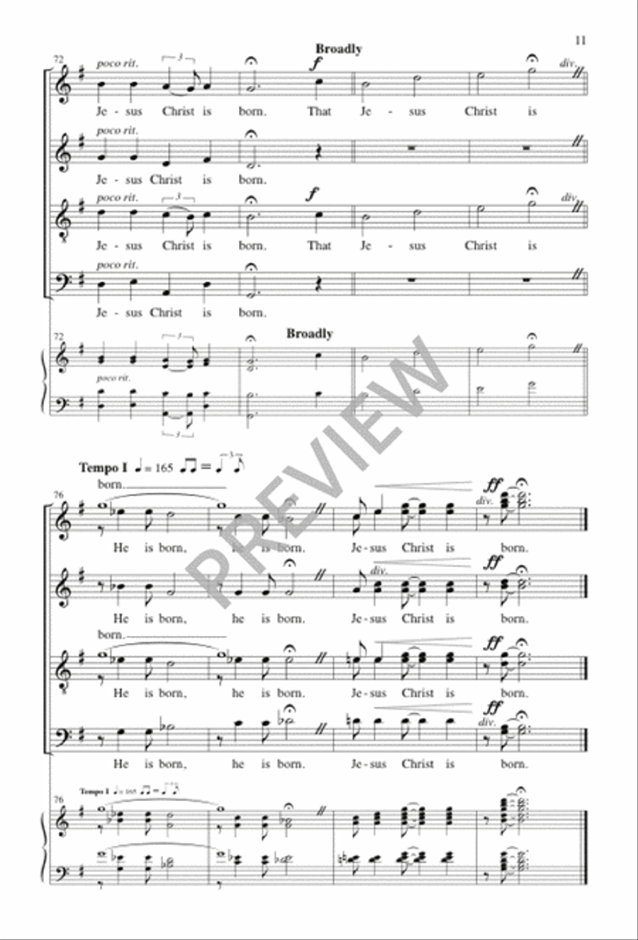 Go Tell It on the Mountain Divisi scores gallery preview page 12