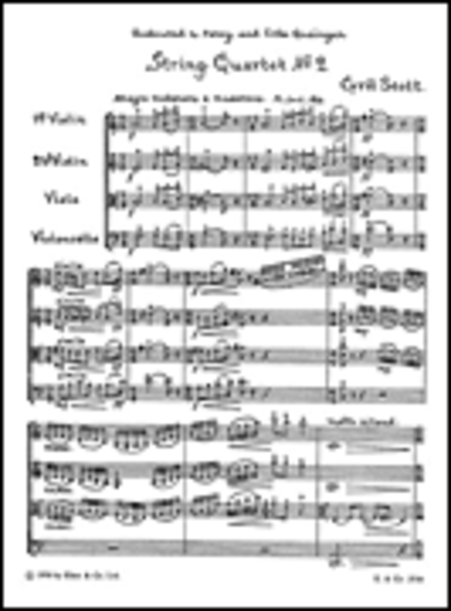 Scott: String Quartet No.2 (Score) String Quartet scores gallery preview page 1