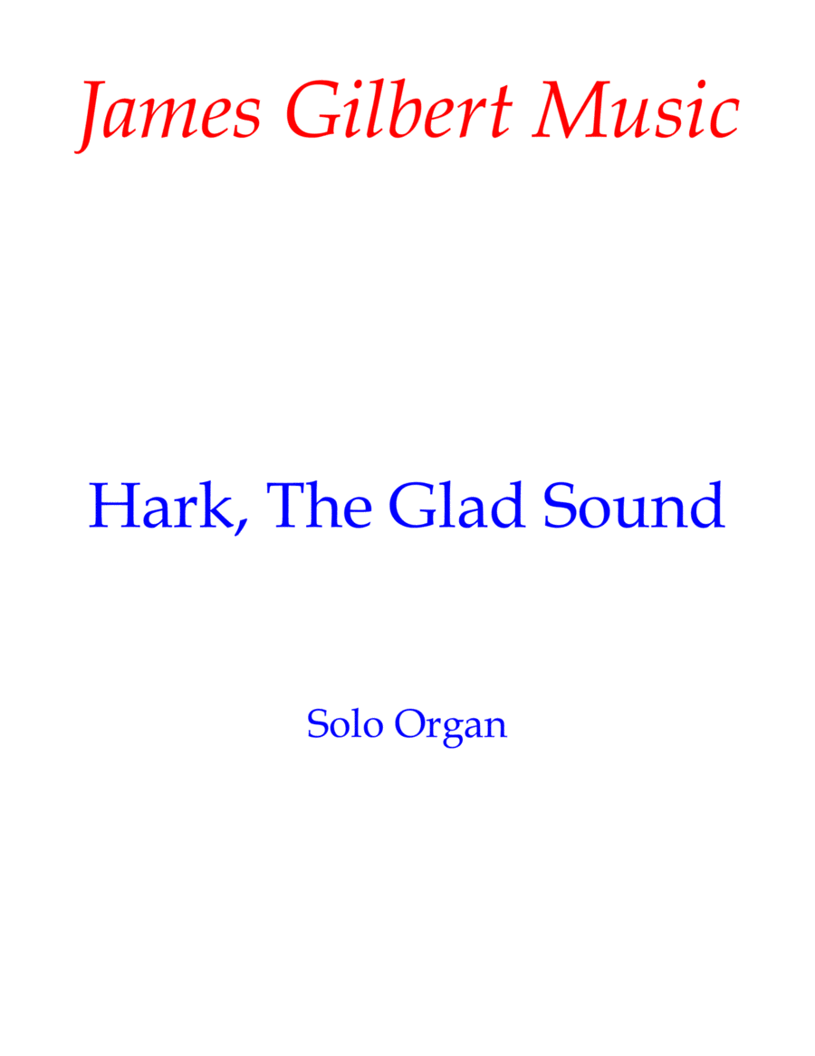 Hark, The Glad Sound Hark, The Glad Sound Organ Solo scores gallery preview page 1