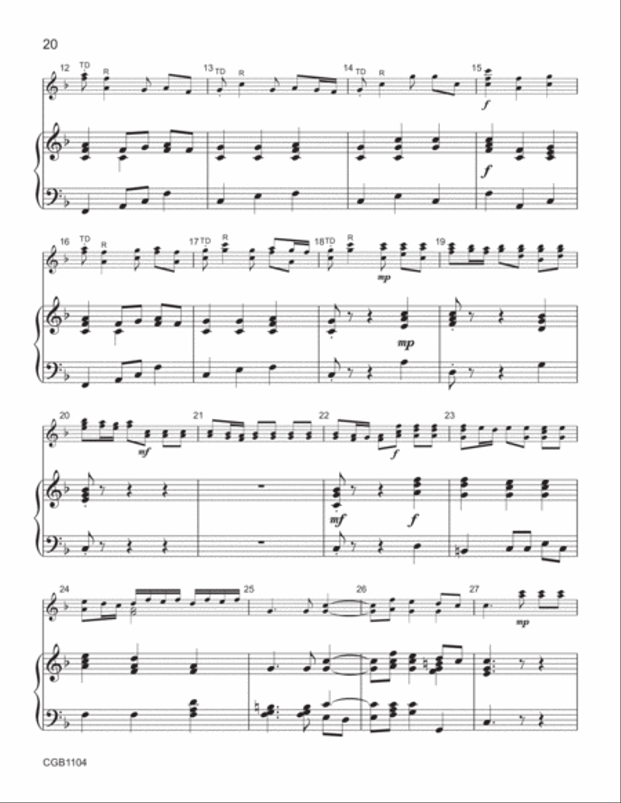 Wade in the Water - Reproducible Handbell Collection Handbell Choir scores gallery preview page 11