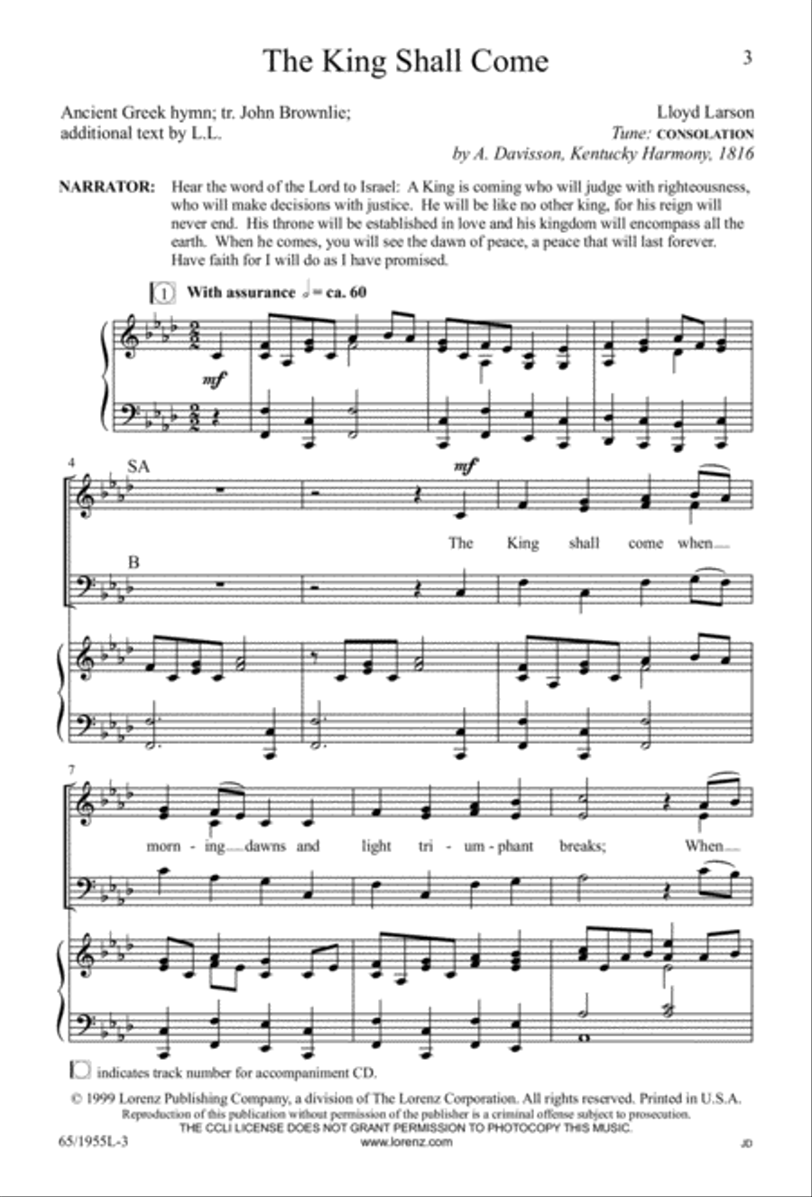 The Promise of a King 3-Part scores gallery preview page 3
