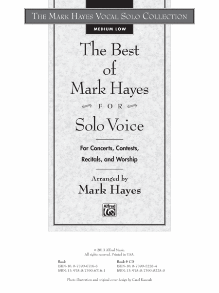 The Best of Mark Hayes for Solo Voice (For Concerts, Contests, Recitals, and Worship) image number null