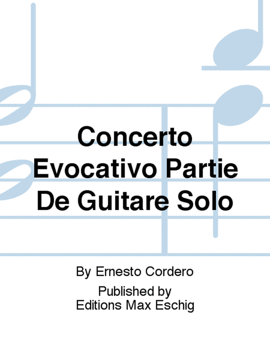 Concerto Evocativo Partie De Guitare Solo