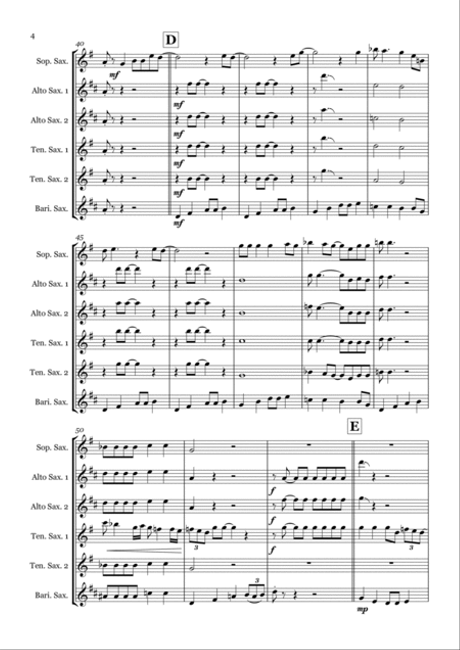 Crazy Little Thing Called Love Woodwind Ensemble scores gallery preview page 4