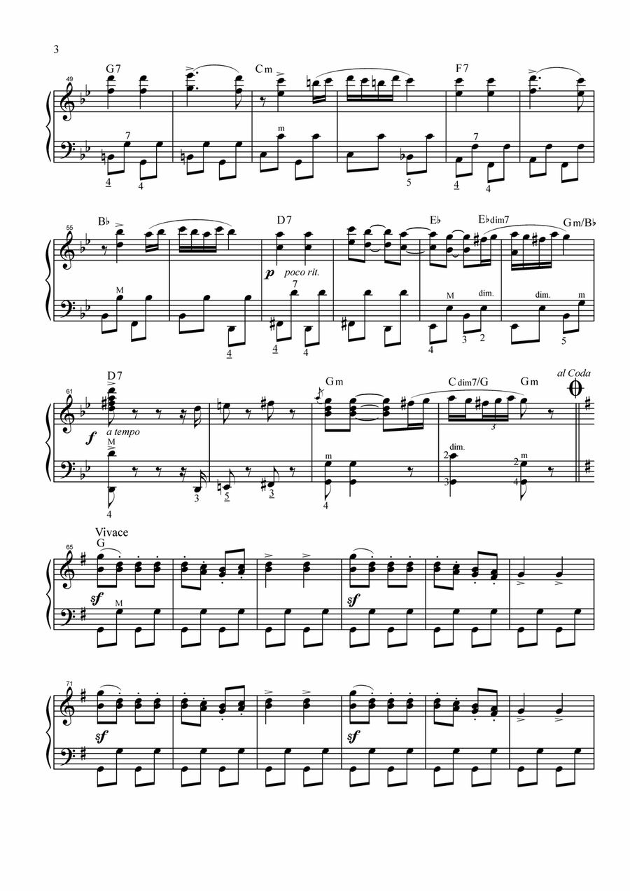 Hungarian Dance No. 5 (in Gm) Accordion scores gallery preview page 4