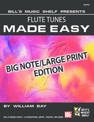 Book cover for Flute Tunes Made Easy, Big Note/Large Print Edition