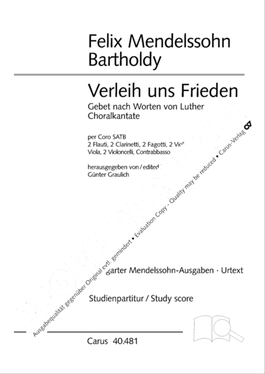 Verleih uns Frieden + Wir glauben all an einen Gott Orchestra scores gallery preview page 4